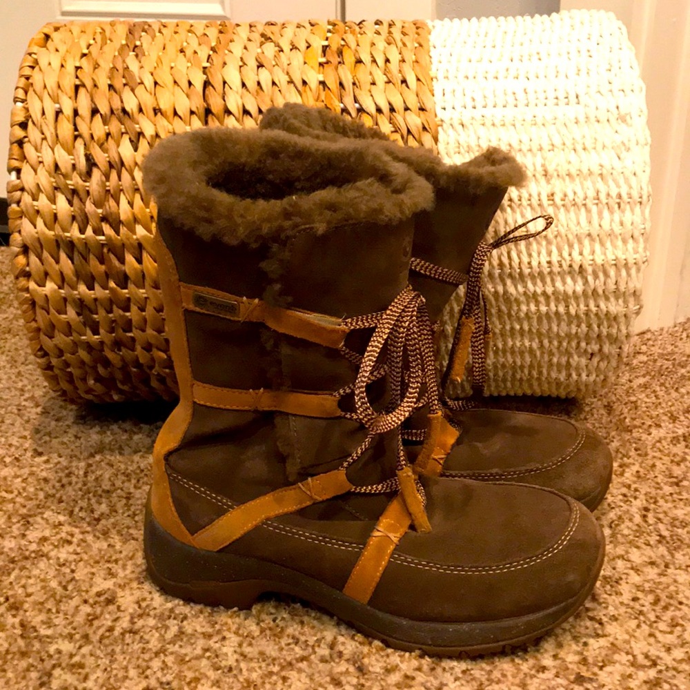 Waterproof Brown Leather Boots